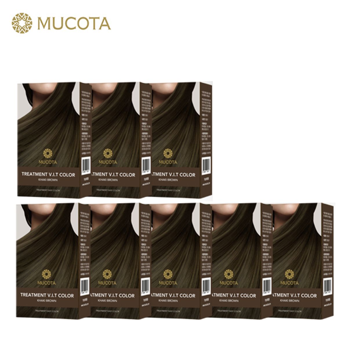 무코타(MUCOTA) 트리트먼트 이지컬러 염색약 시즌2 8박스 카키브라운
