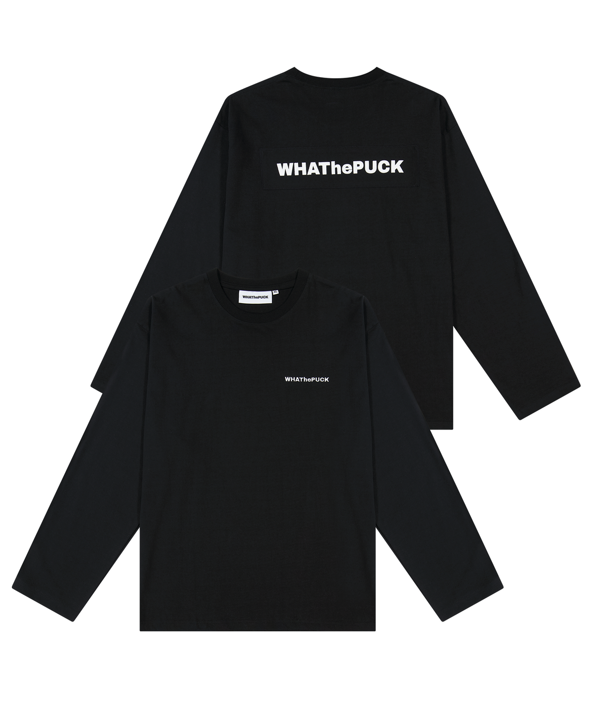 왓더퍽(WHATHEPUCK) W-로고 자수패치 티셔츠 블랙