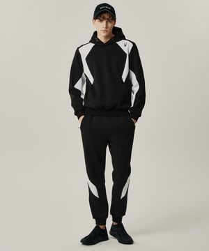 맨즈 컬러 블록 셋업 팬츠 SPJPCNFP302MBLK