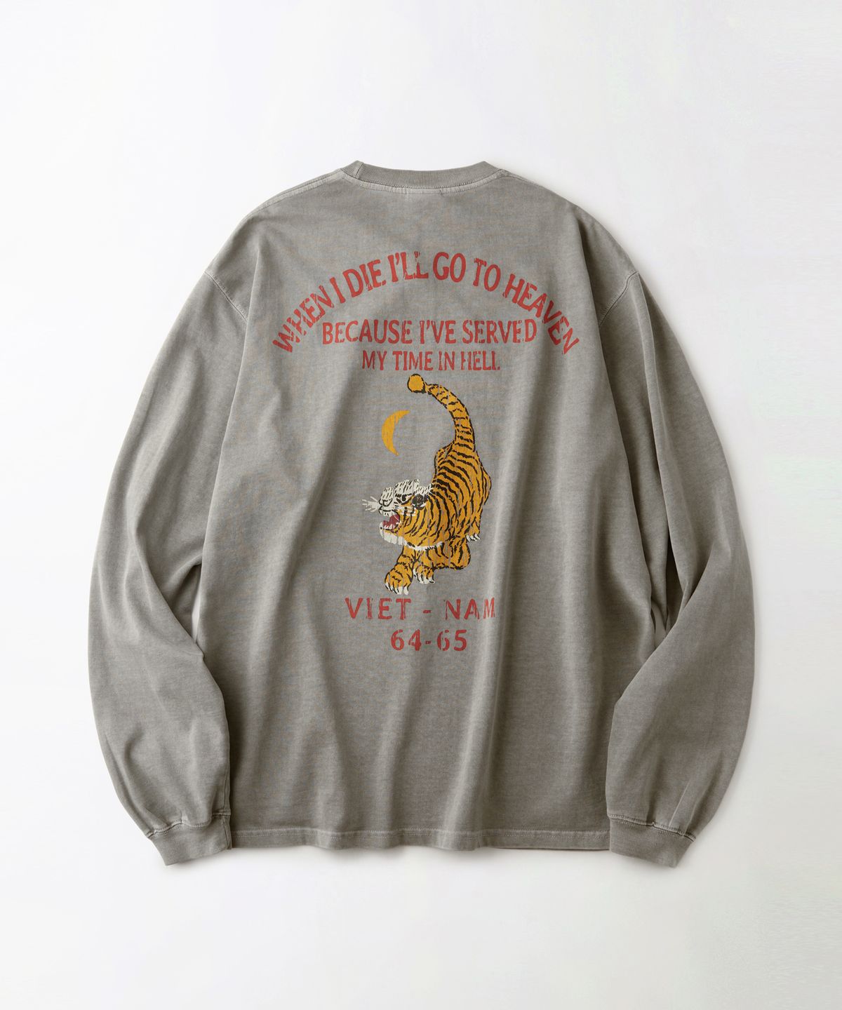 아웃스탠딩(OUTSTANDING) MIL SERIES LONG SLEEVE(VIET NAM TIGER)_PIGMENT KHAKI