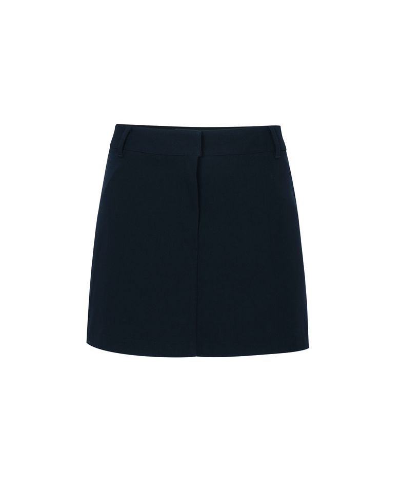 SIMPLE STRAIGHT SKIRT W/INNER PANTS_Navy