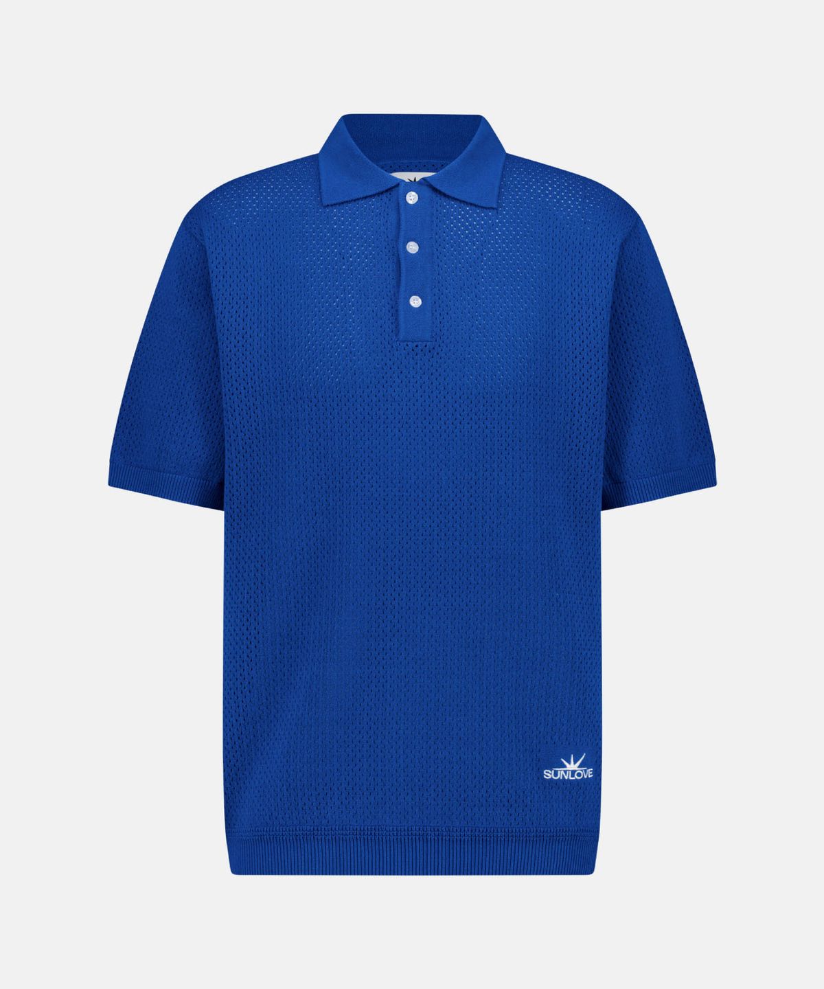썬러브투어(SUNLOVETOUR) Crochet Knit Polo Blue