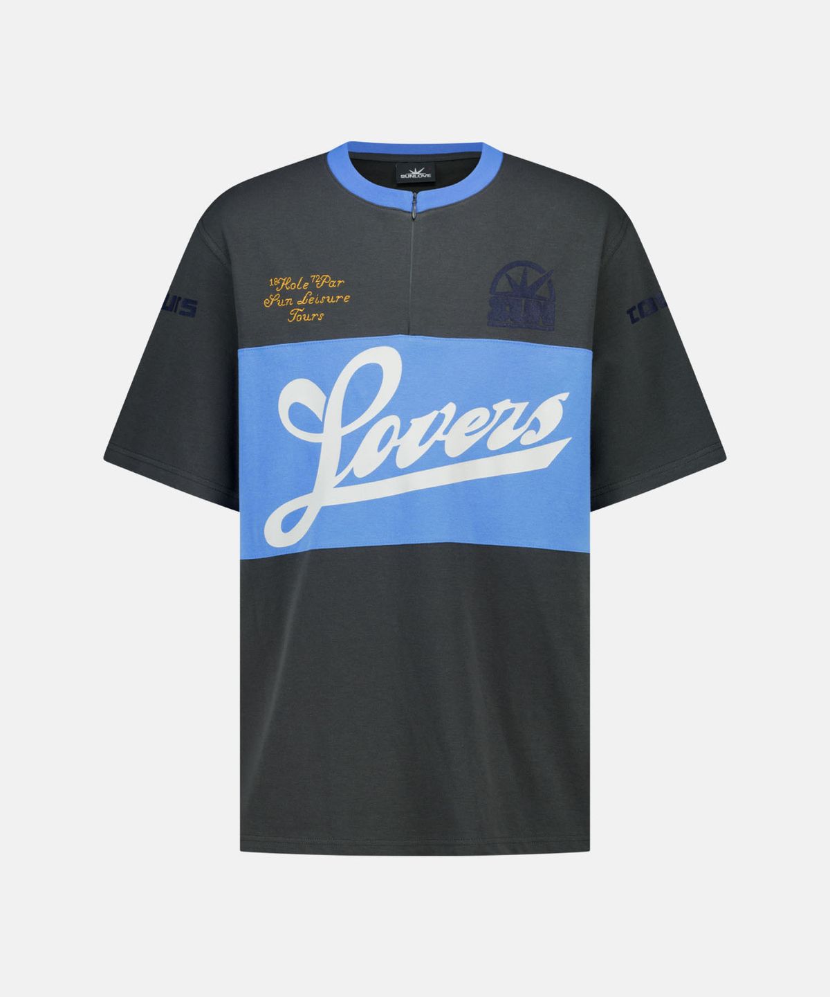 썬러브투어(SUNLOVETOUR) Lovers Half Zip Tee Charcoal