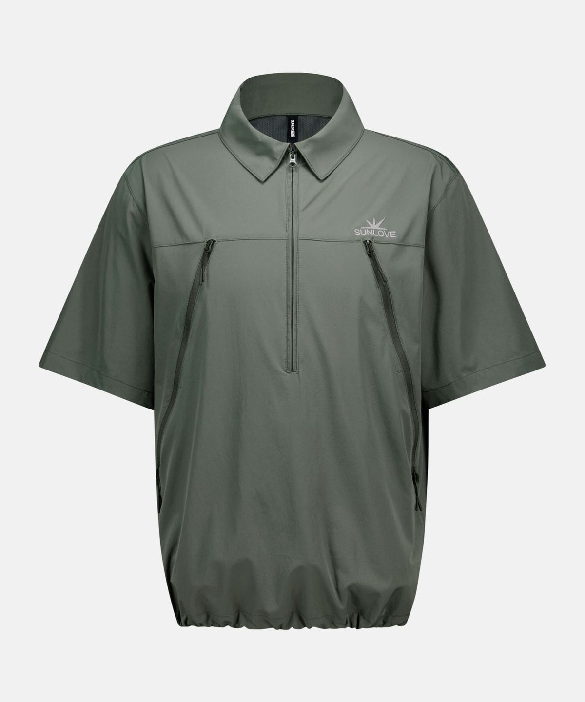썬러브투어(SUNLOVETOUR) Active Half Zip Woven Polo Khaki