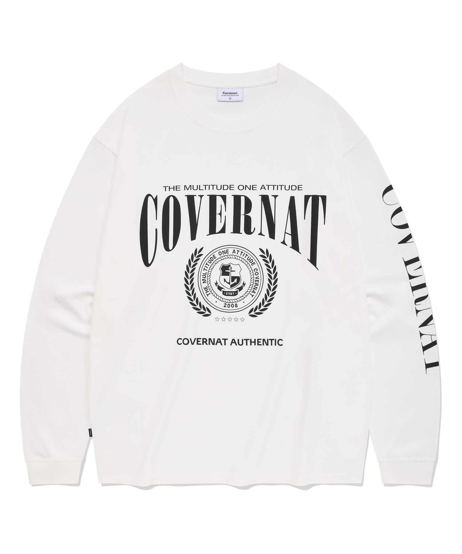 ★COVERNAT★ Emblem Long Sleeve White MUSINSA | COVERNAT Emblem Long Sleeve White