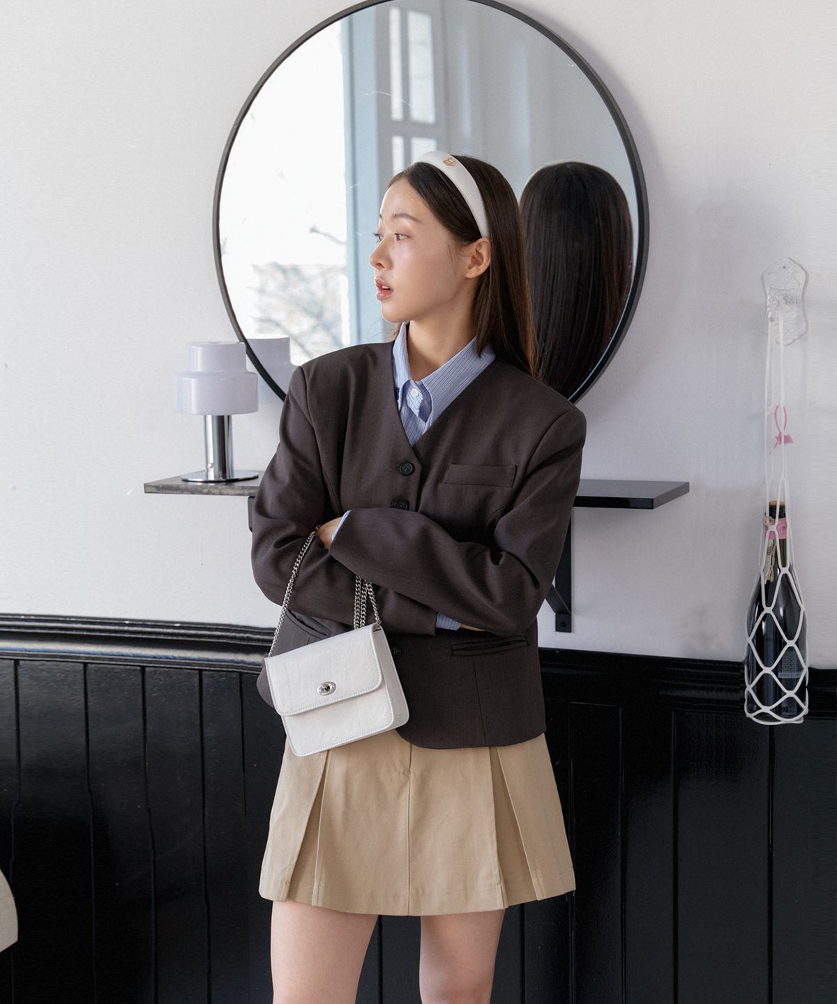 아노에틱(ANOETIC) ANC CLASSIC CRINKLE SQUARE BAG_IVORY
