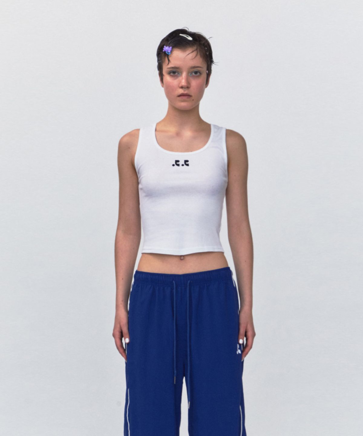 레스트앤레크레이션(REST&RECREATION) RR LOGO SHORT TANK TOP_WHITE