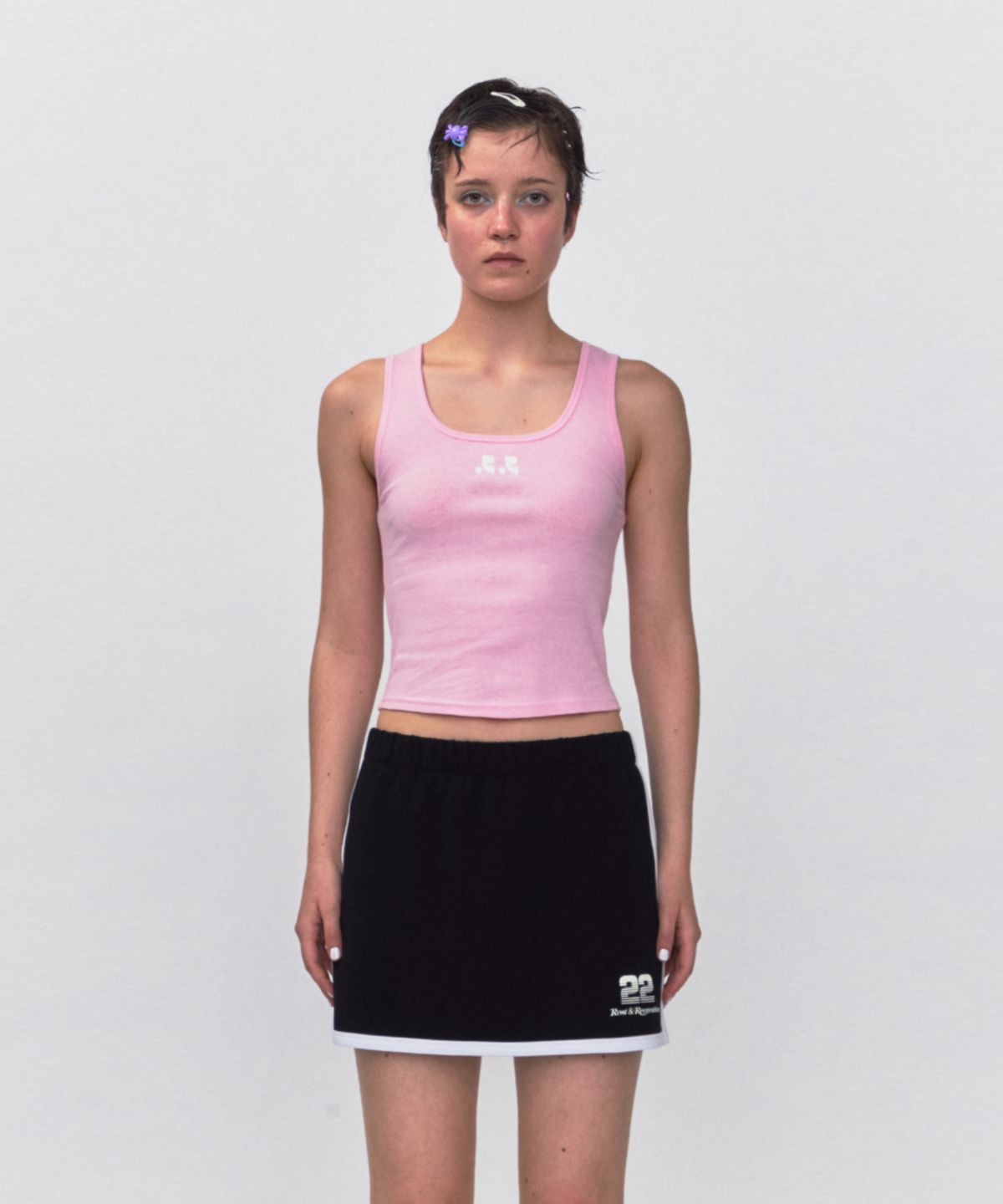 레스트앤레크레이션(REST&RECREATION) RR LOGO SHORT TANK TOP_PINK