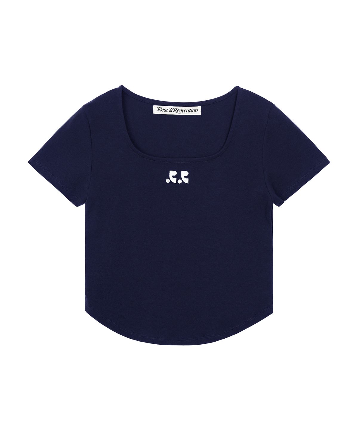 레스트앤레크레이션(REST&RECREATION) RR SQUARE NECK TOP_NAVY