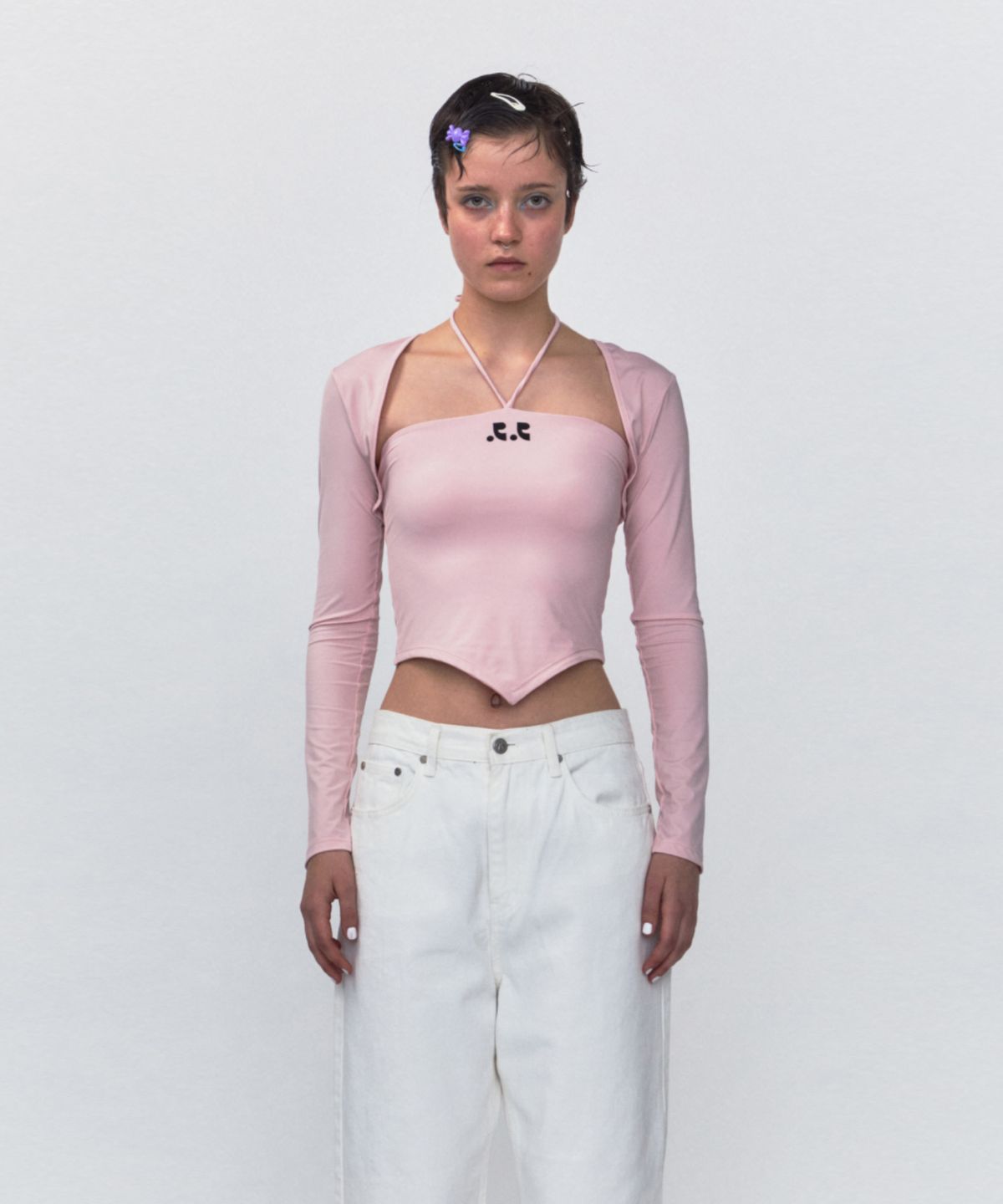 레스트앤레크레이션(REST&RECREATION) RR BOLERO + HALTER TOP_INDI PINK