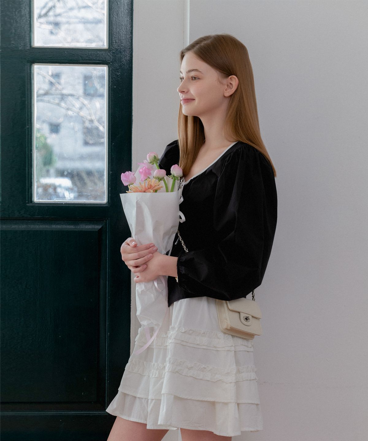 아노에틱(ANOETIC) ANC CRINKLE CLASSIC MINI BAG_IVORY