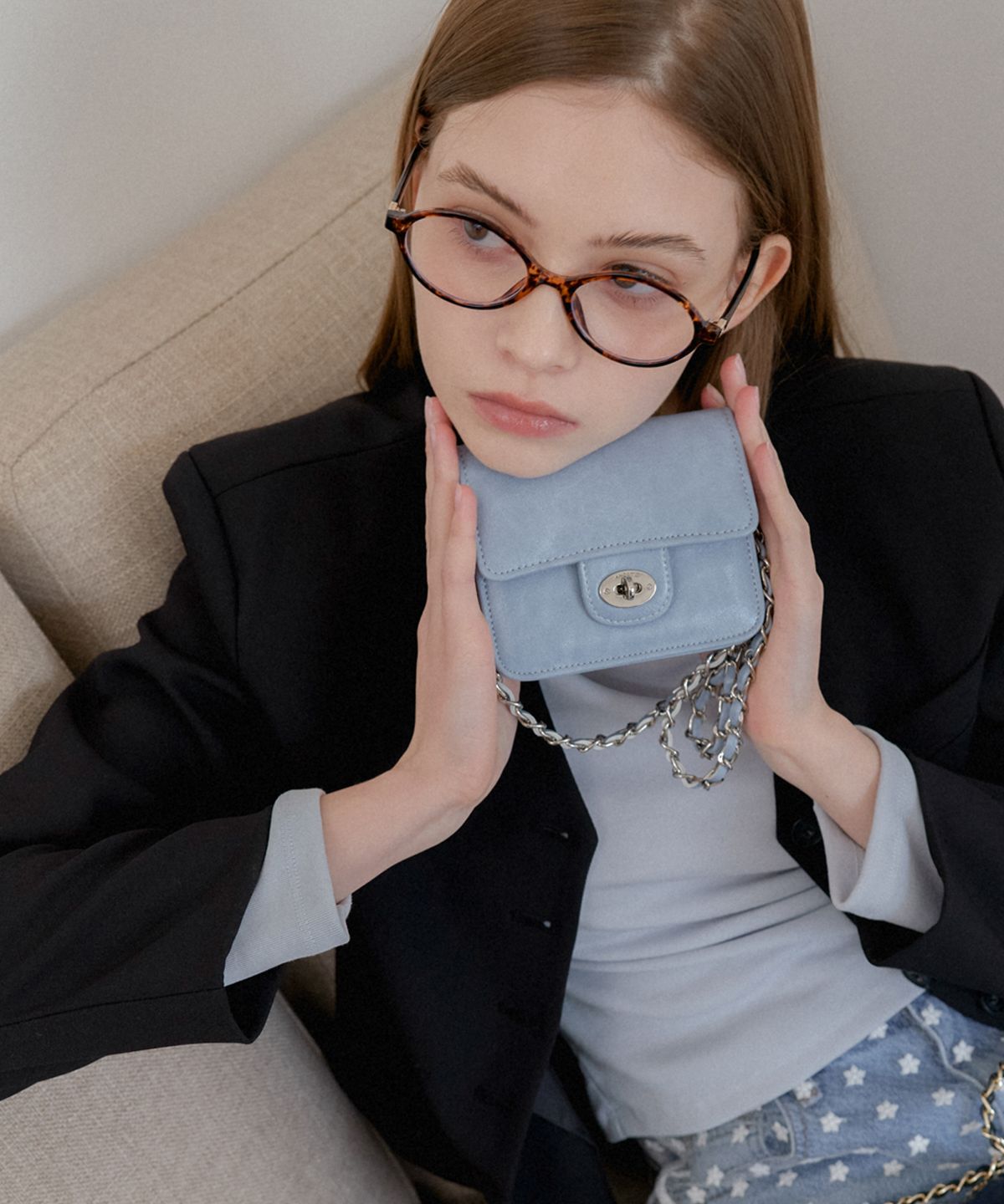 아노에틱(ANOETIC) ANC CRINKLE CLASSIC MINI BAG_BLUE