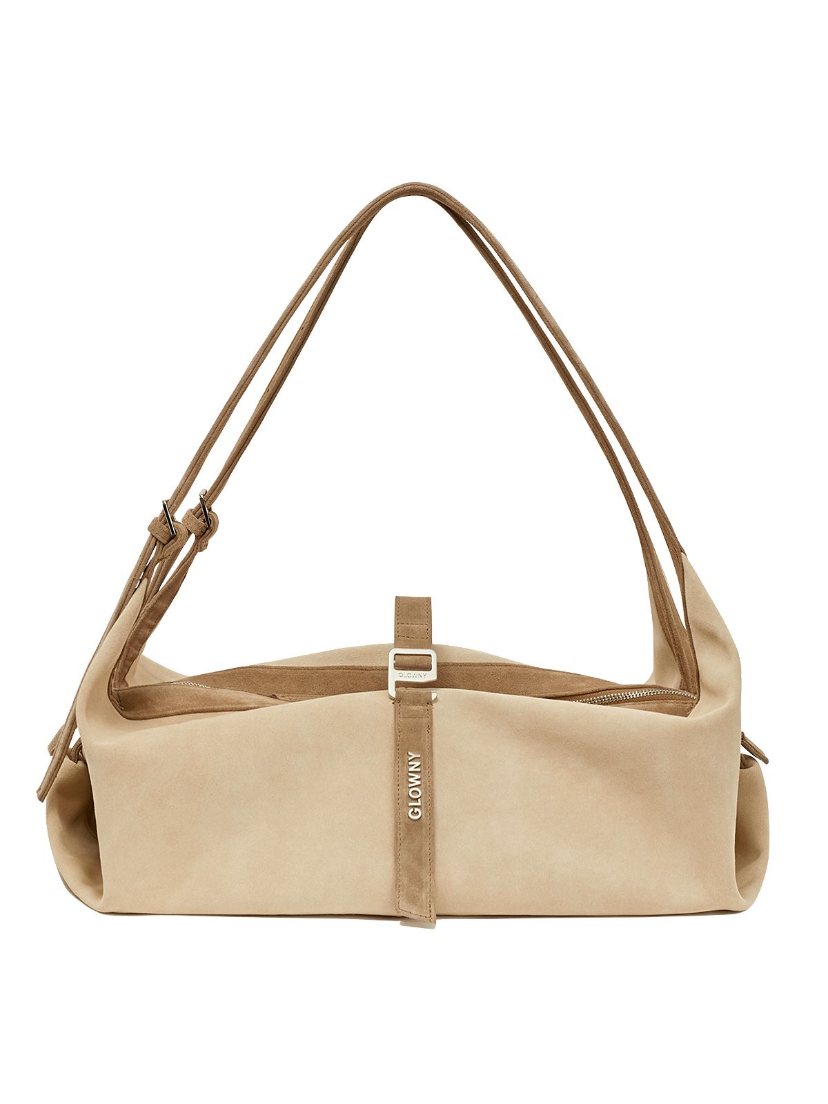 글로니(GLOWNY) TAO REAL SUEDE HOBO BAG (SAND)
