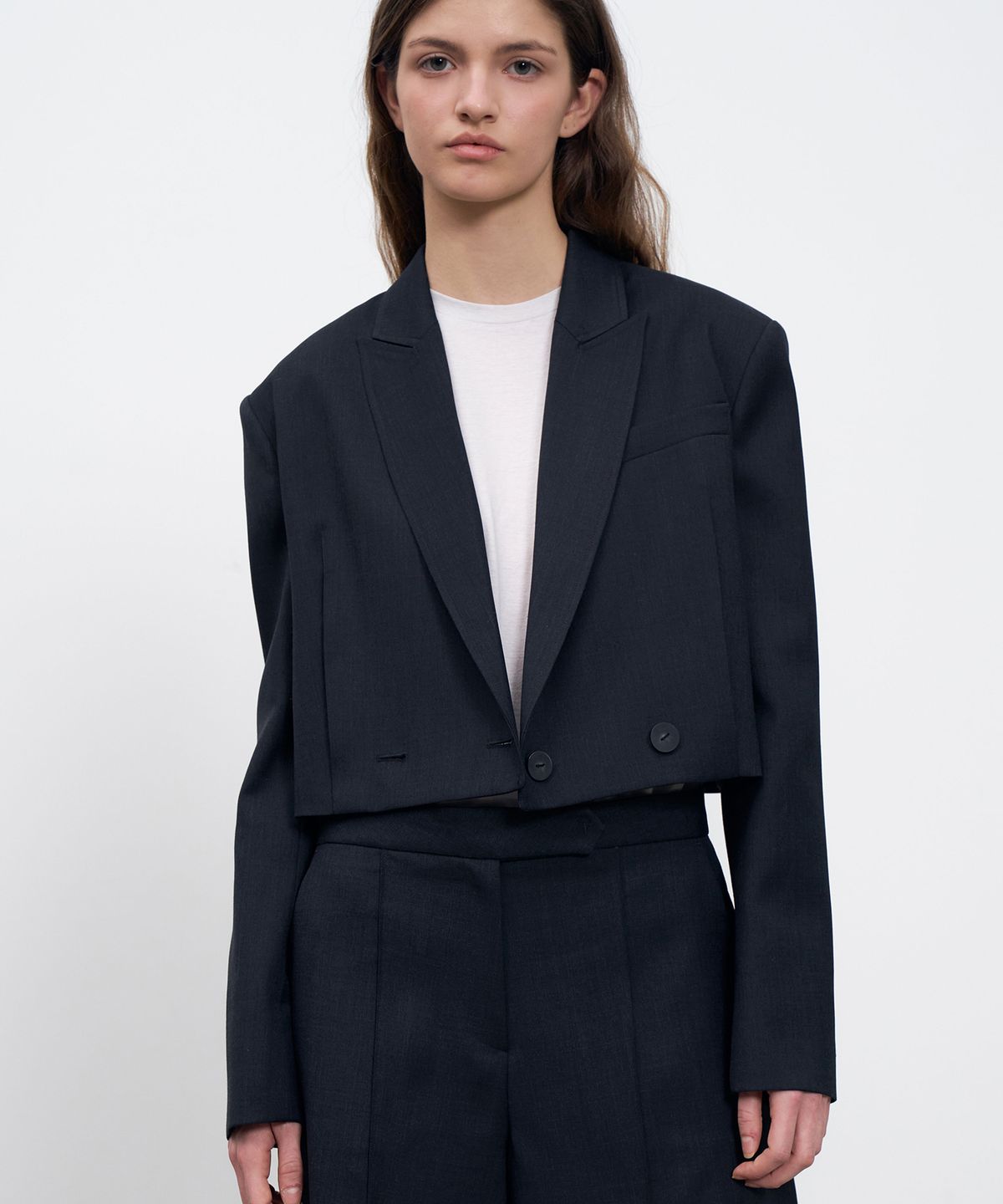 르네제이(RENEJ) Solid Crop Jacket
