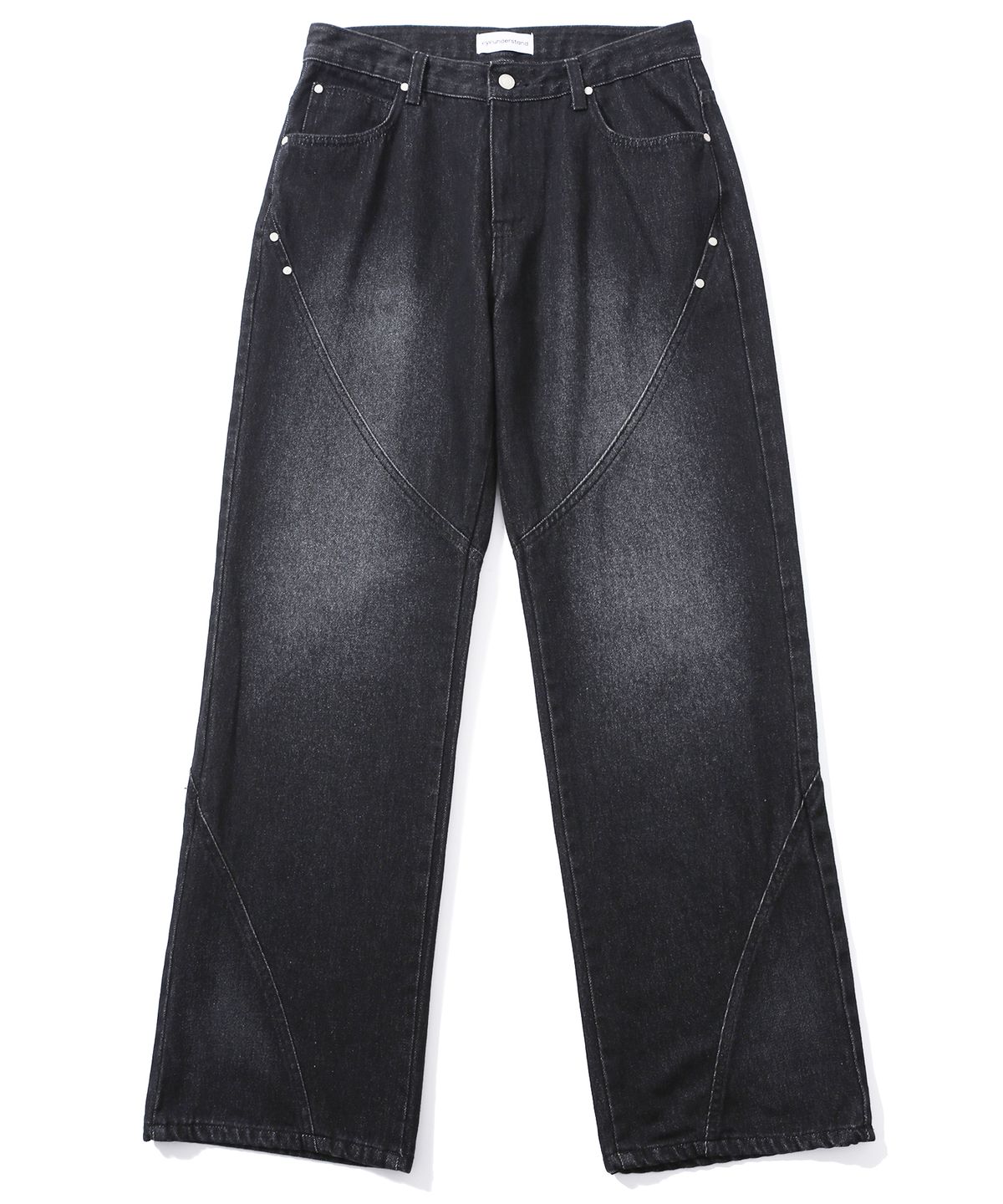 아이언더스탠드(EYEUNDERSTAND) Twist Line Denim Pants ( Black)