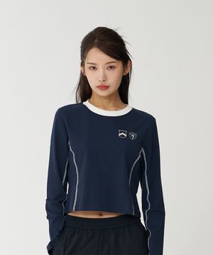 우먼 유니폼 긴소매 티셔츠 (네이비)