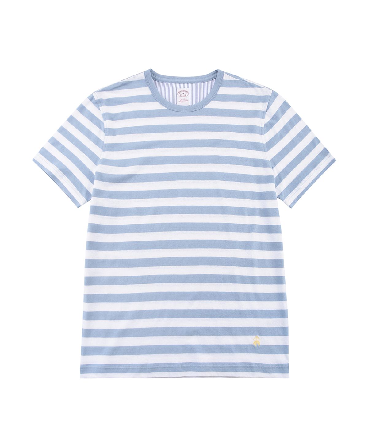 브룩스 브라더스(BROOKS BROTHERS) 린넨 코튼 스트라이프 티셔츠 (블루) (BBNPMM8815MEM)