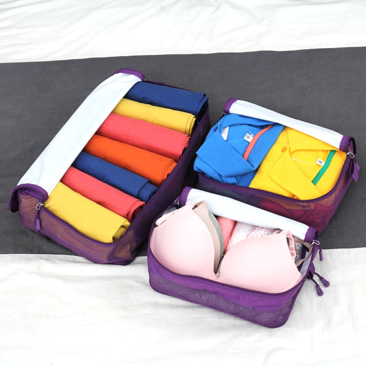 롤리키드(ROLLYKITS) 대형 3종 간편 여행용파우치 RTPSDG3