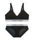 와이드윙 코튼 스포츠브라팬티 세트_블랙