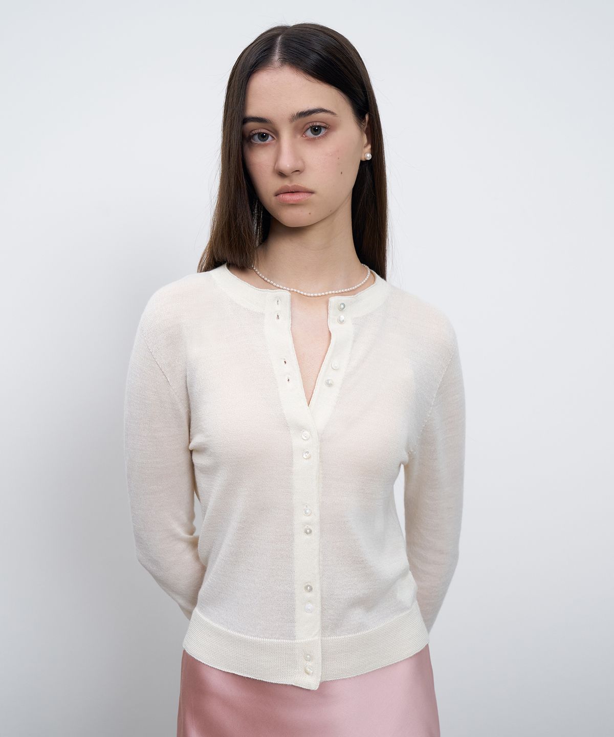 르네제이(RENEJ) Twin Button Knit Cardigan