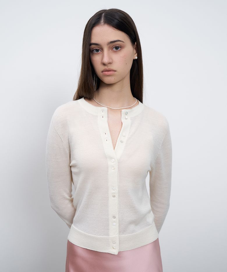 Twin Button Knit Cardigan