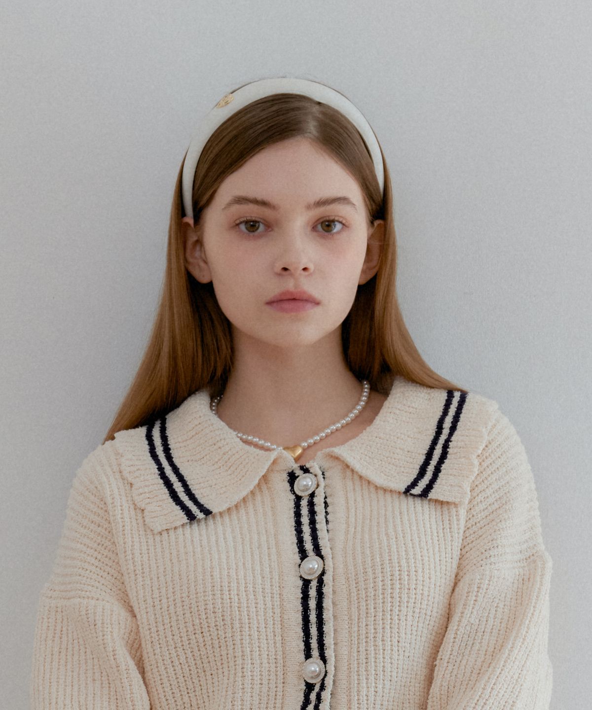 아노에틱(ANOETIC) ANC VOLUME HEART PEARL NECKLACE_GOLD