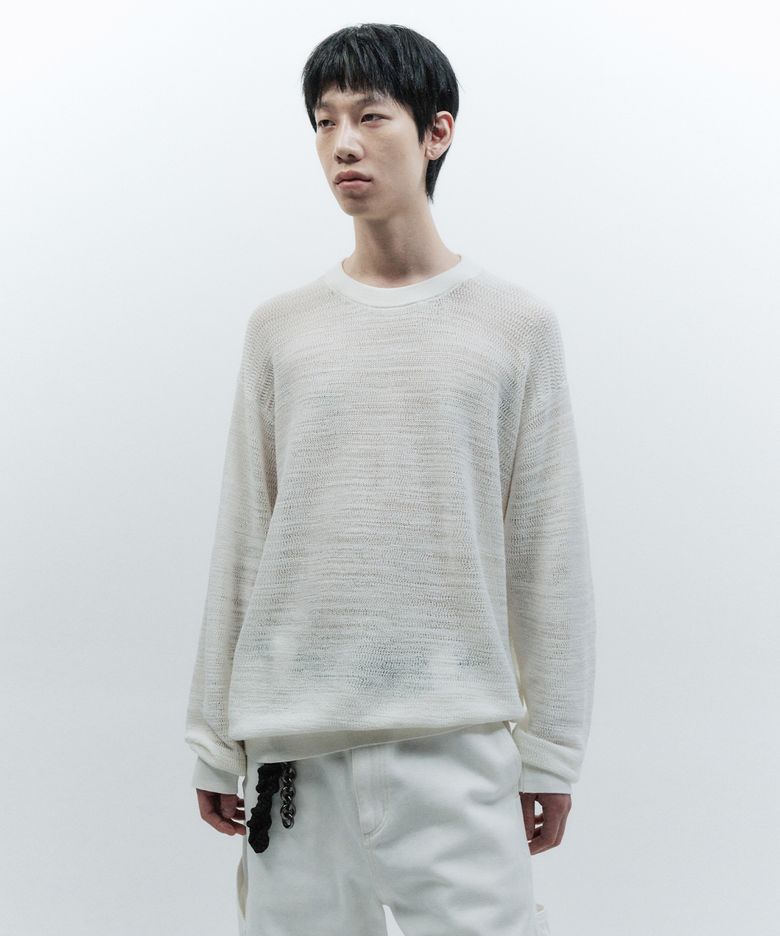 라이트 쉬어드 니트 OFF WHITE