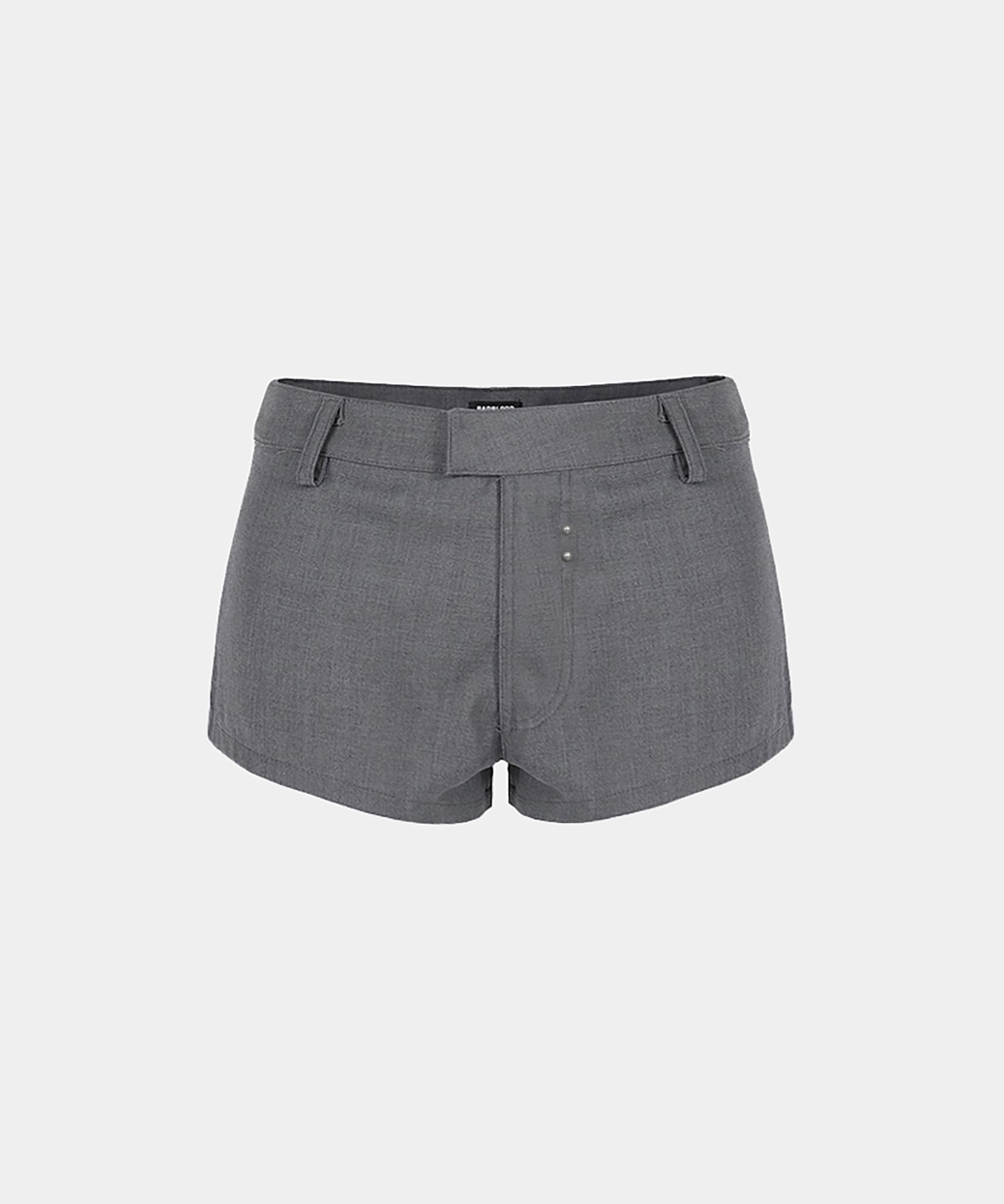 MUSINSA | BADBLOOD Proto Gabardine Micro Shorts - Charcoal