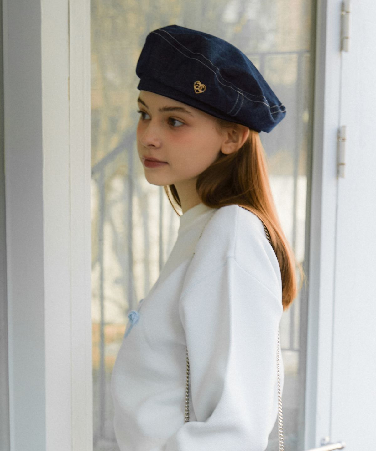 아노에틱(ANOETIC) ANC LOGO DENIM BERET