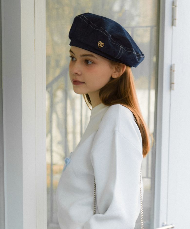 ANC LOGO DENIM BERET
