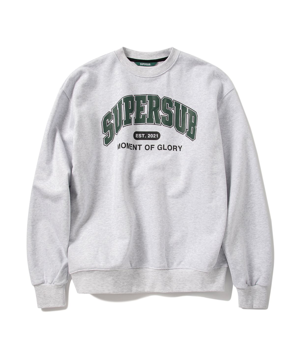 슈퍼서브(SUPERSUB) 컬리지 로고 스웨트셔츠 - 라이트그레이