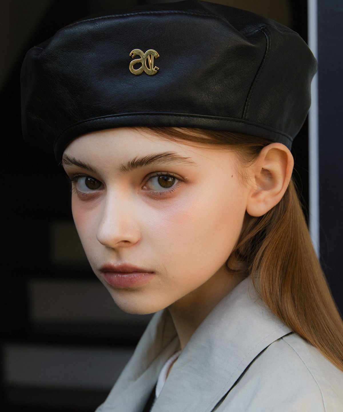 아노에틱(ANOETIC) ANC LOGO LEATHER BERET