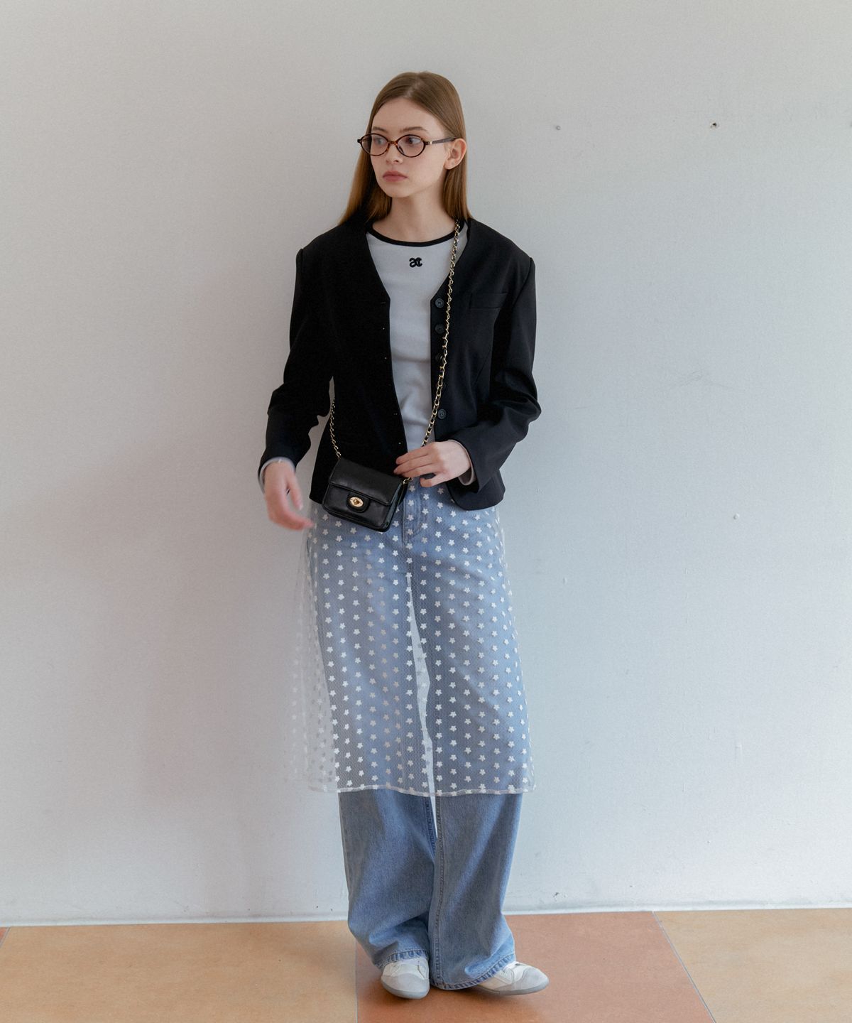 아노에틱(ANOETIC) LACE LAYERED SKIRT_IVORY