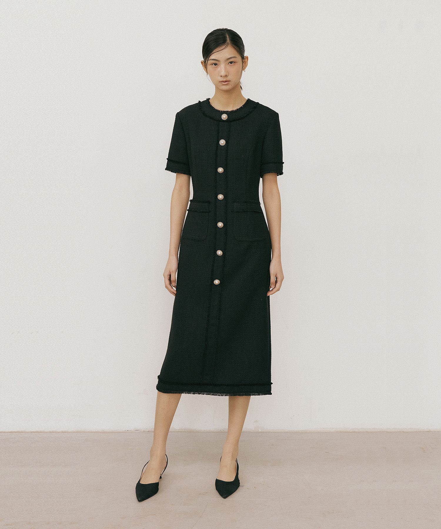 TWEED FRINGE ALL IN ONE サロペット・オーバーオール