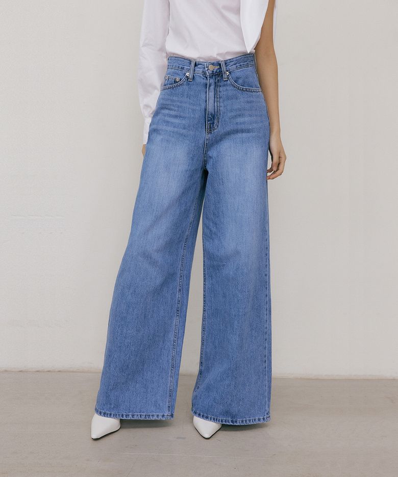 High Waist Wide Jeans (blue)