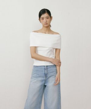 Overlap Off Shoulder Sleeve (white)