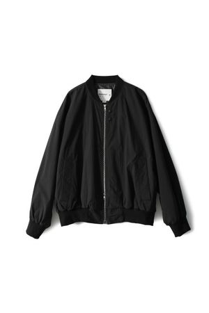 Rivera Crease Back Bomber Jacket Black