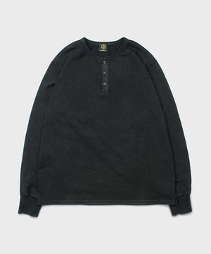 AGING DENIM HENLYNECK LONG SLEEVE [Vintage Black]