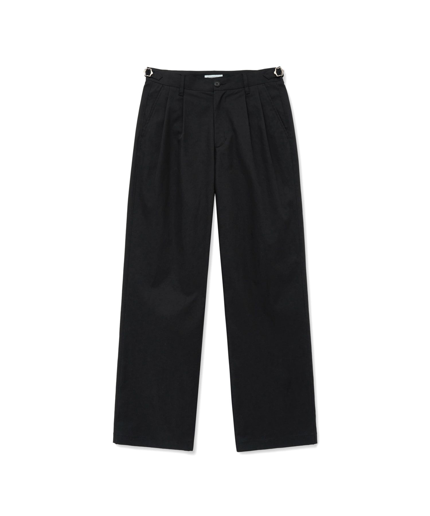 MUSINSA THEKNITCOMPANY Tencel Cotton Pleated Pants [Black]