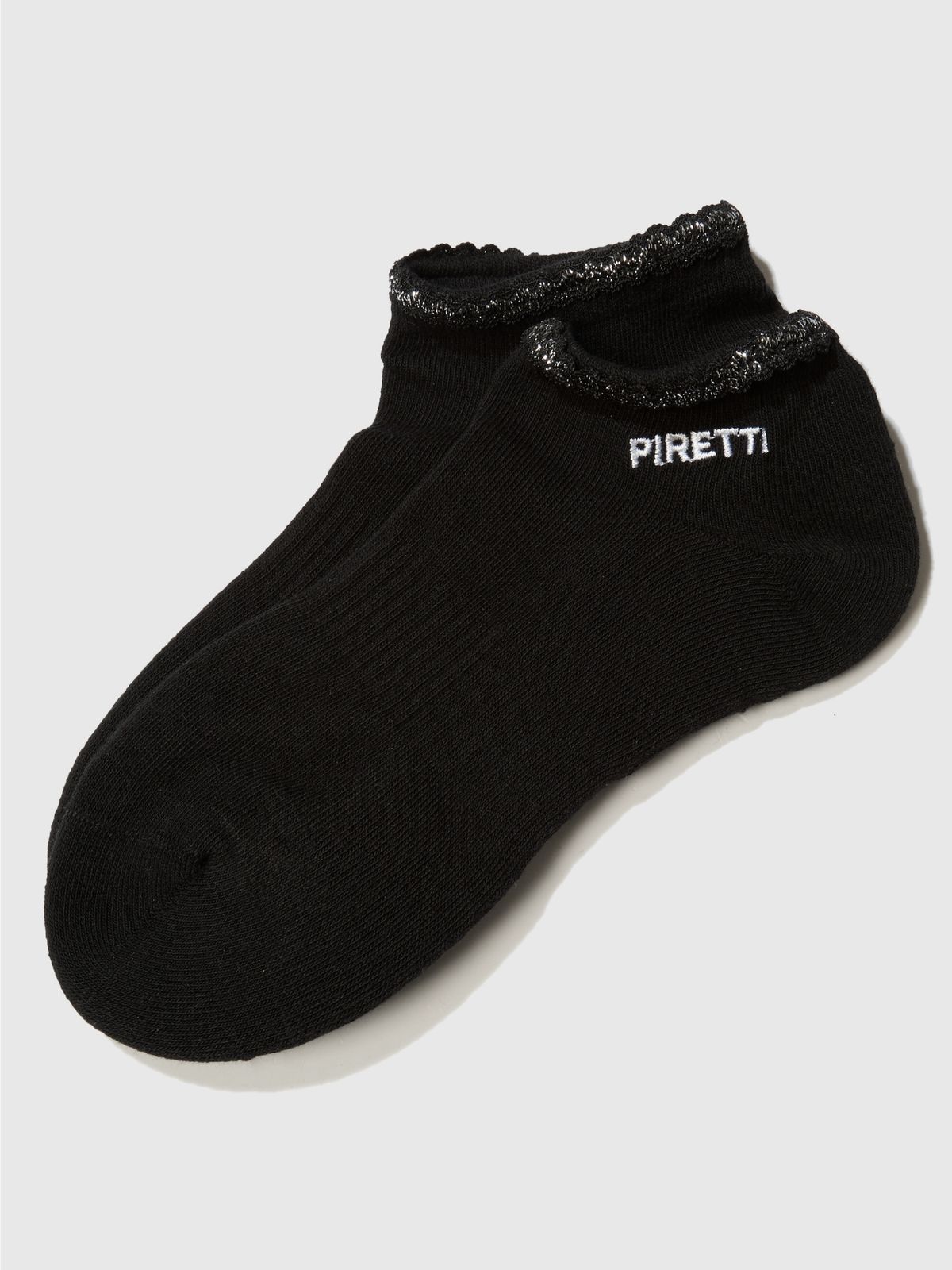 피레티(PIRETTI) 글리쉬 단목 파일 양말_Black
