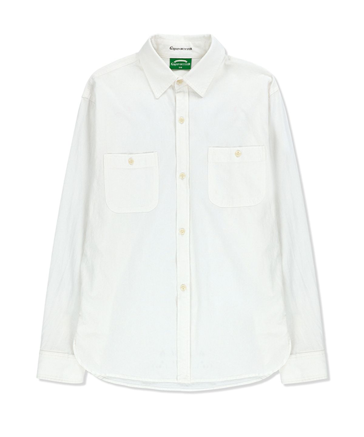 그린버터(GREENBUTTER) Vintage Logo Essential Shirt (Ivory)