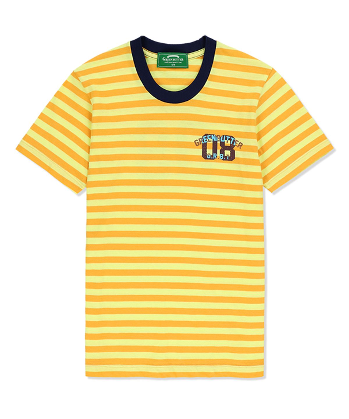 그린버터(GREENBUTTER) Tone on Tone Stripe Tee (Yellow)