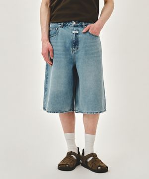 M BERMUDA DENIM PANTS light blue