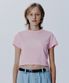 W CLASSIC LOGO CROP TEE light pink