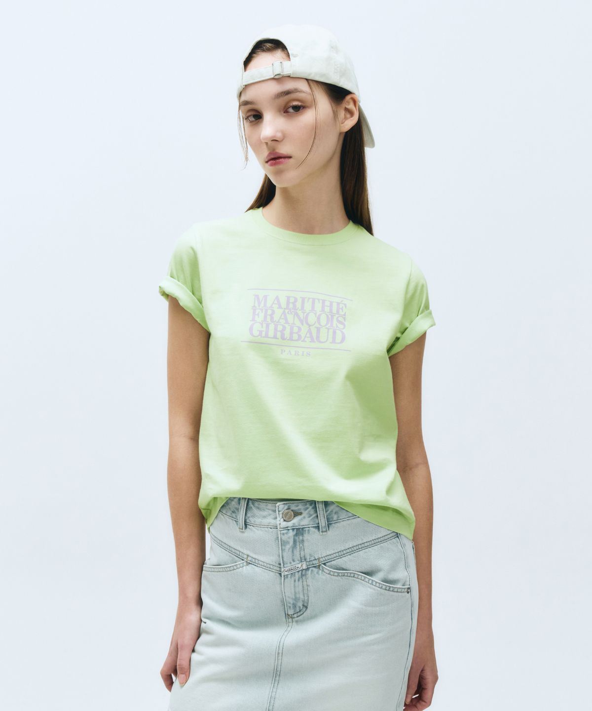마리떼 프랑소와 저버(MARITHÉ + FRANҪOIS GIRBAUD) W CLASSIC LOGO TEE light green