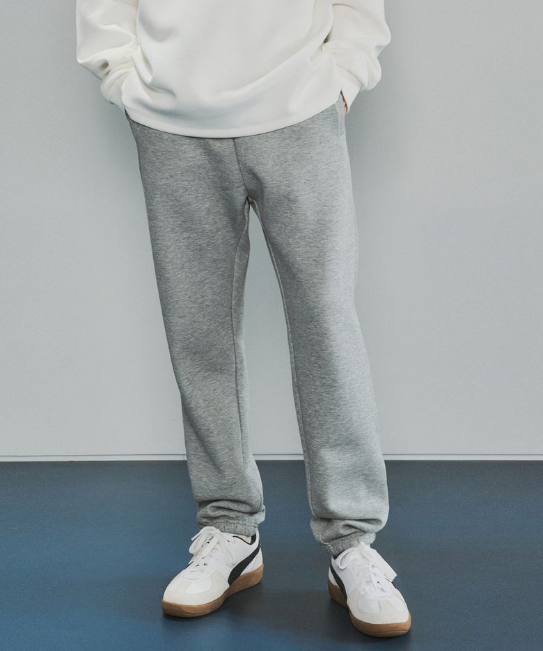 P10036 밴딩 조거 팬츠_Melange gray