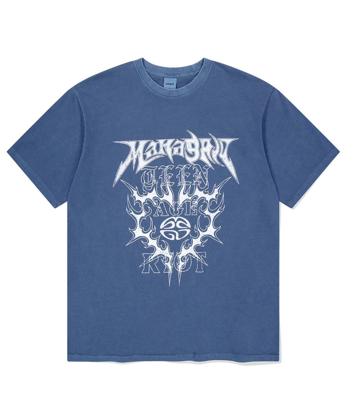 마하그리드(MAHAGRID) FLAME HEART PIGMENT TEE BLUE(MG2EMMT504A)