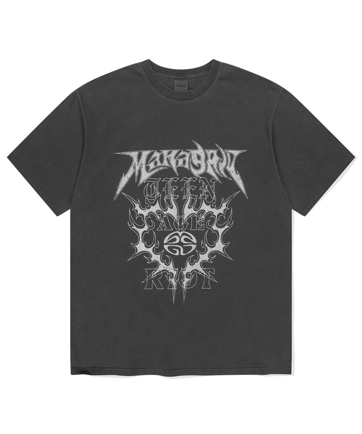 마하그리드(MAHAGRID) FLAME HEART PIGMENT TEE CHARCOAL(MG2EMMT504A)