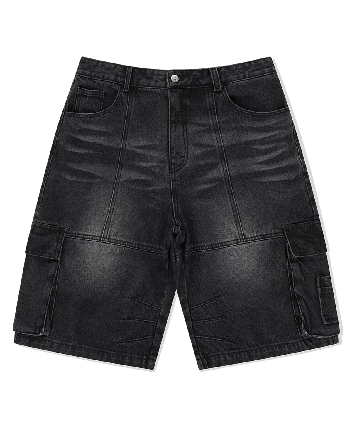 마하그리드(MAHAGRID) BERMUDA CARGO DENIM SHORT BLACK(MG2EMMD161A)