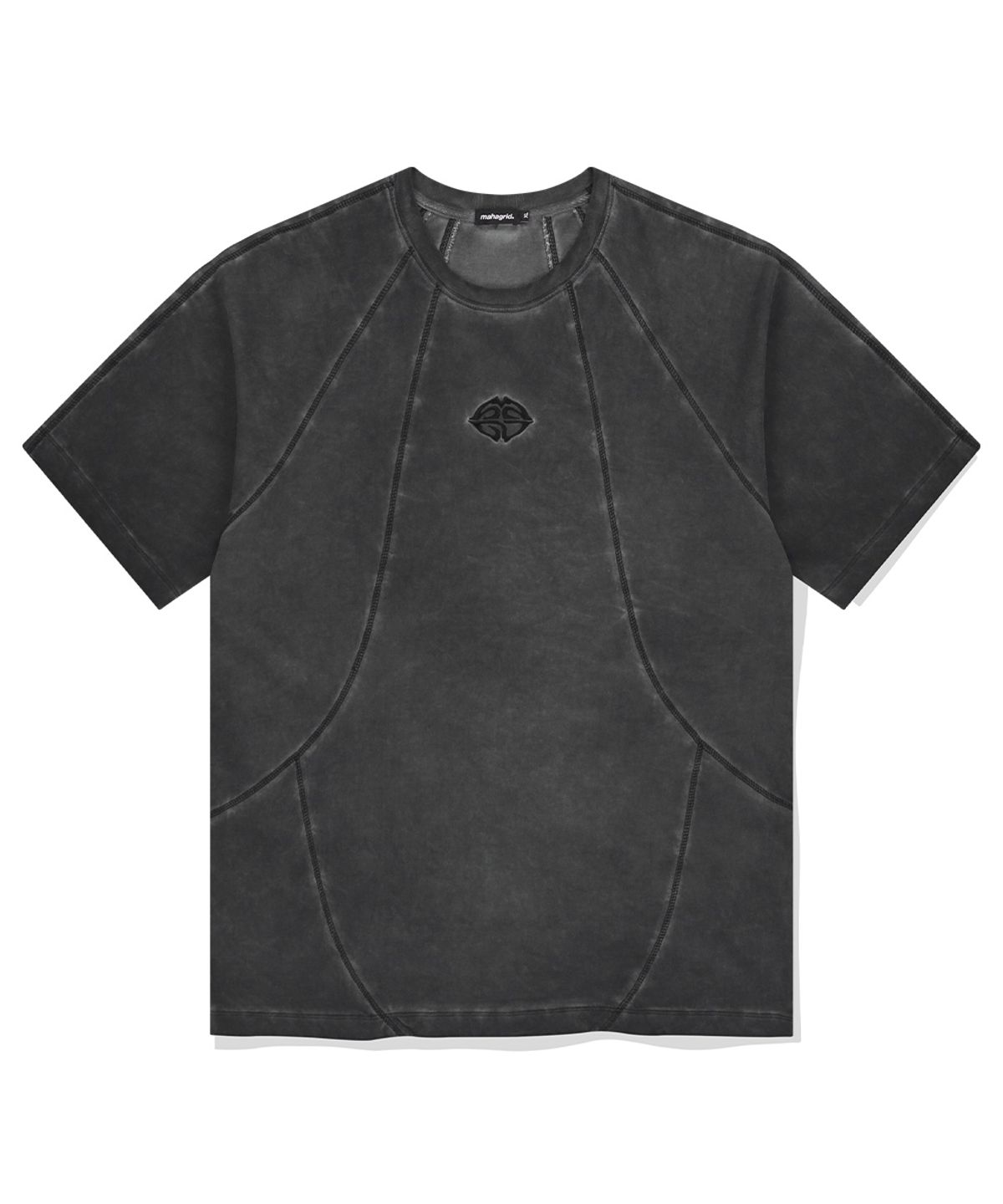 마하그리드(MAHAGRID) CURVED SEAM PIGMENT TEE CHARCOAL(MG2EMMT507A)